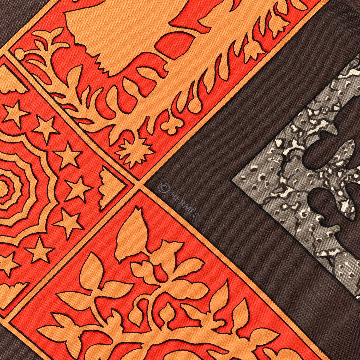 Hermes Silk Early America Scarf 90 3 of 3