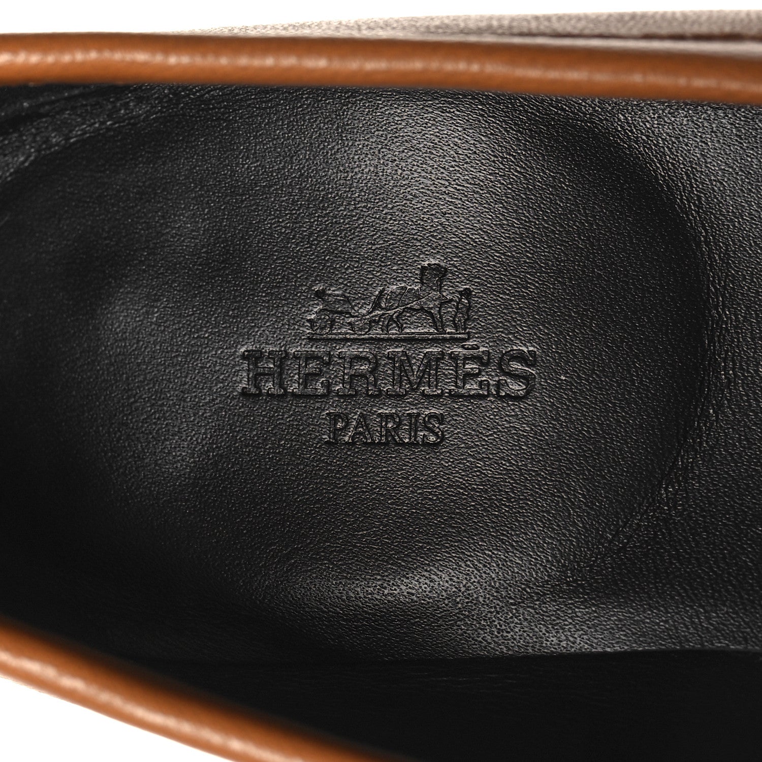 Hermes Goatskin Womens Paris Loafers 37 Gold 8 of 9