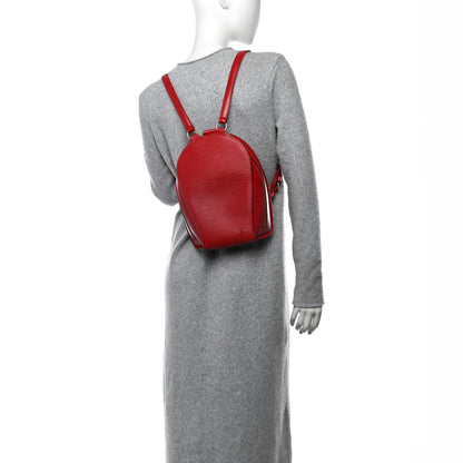 Louis Vuitton Epi Mabillon Backpack Castillan Red 2 of 11
