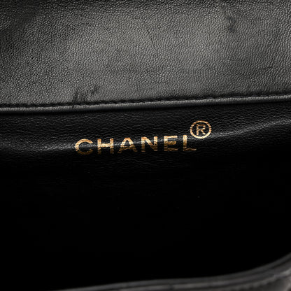 Chanel Lambskin Quilted Drawstring Backpack Black Black 6 of 12