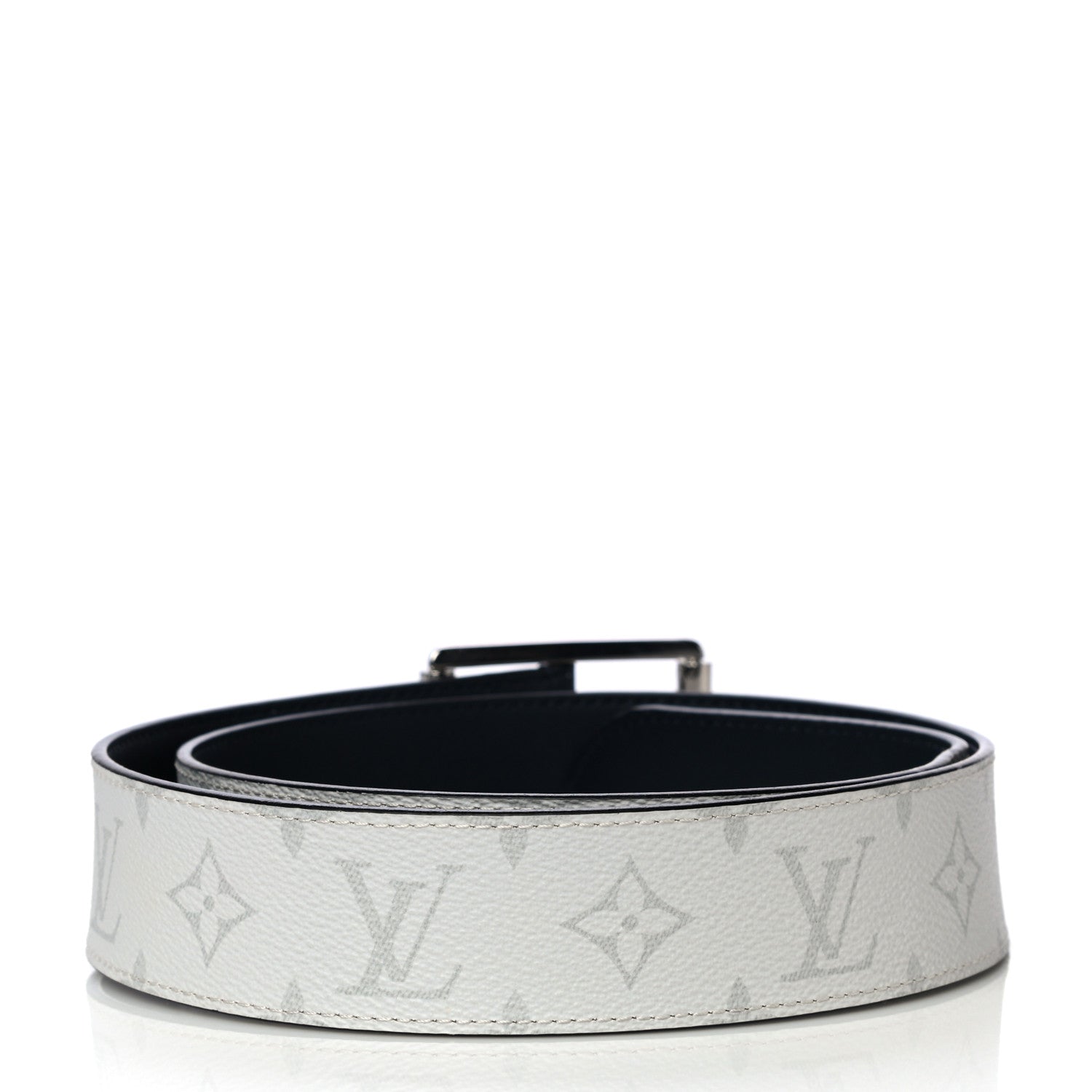 Louis Vuitton Monogram Calfskin Mens Reverso 40mm 90 36 White Navy 2 of 7