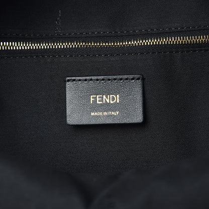 Fendi X FILA Glazed Fabric Vitello Century FF 1974 Mania Mini Backpack Black White 6 of 9