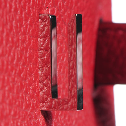 Hermes Taurillon Clemence Birkin 40 Rouge Garance 19 of 28