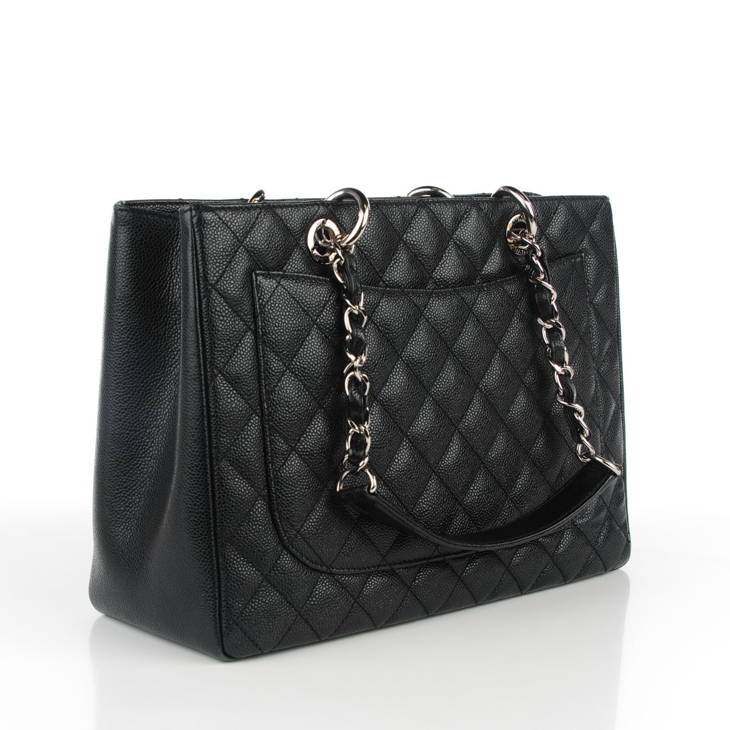 Caviar Quilted Grand Shopping Tote GST Black