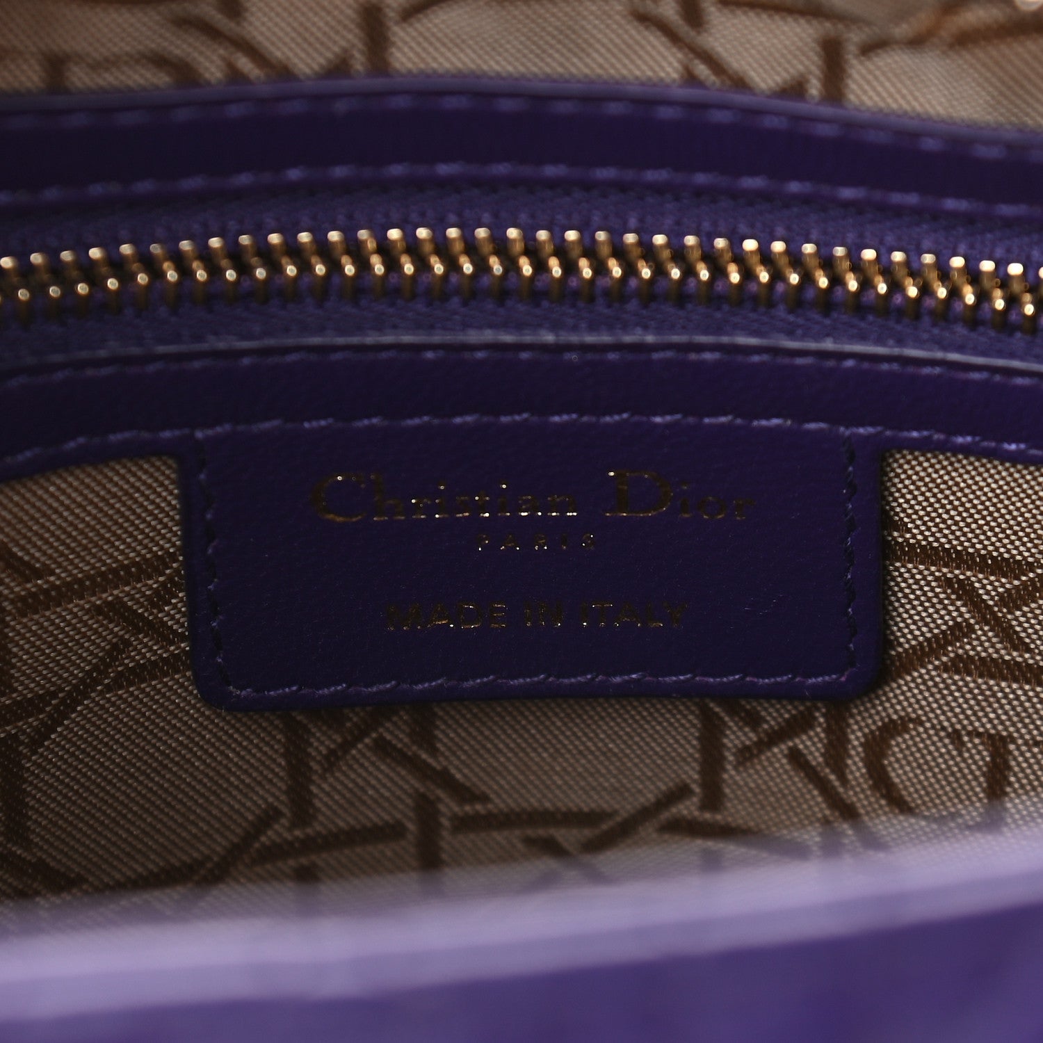 Christian Dior Lambskin Cannage Medium Lady Dior Purple 5 of 8