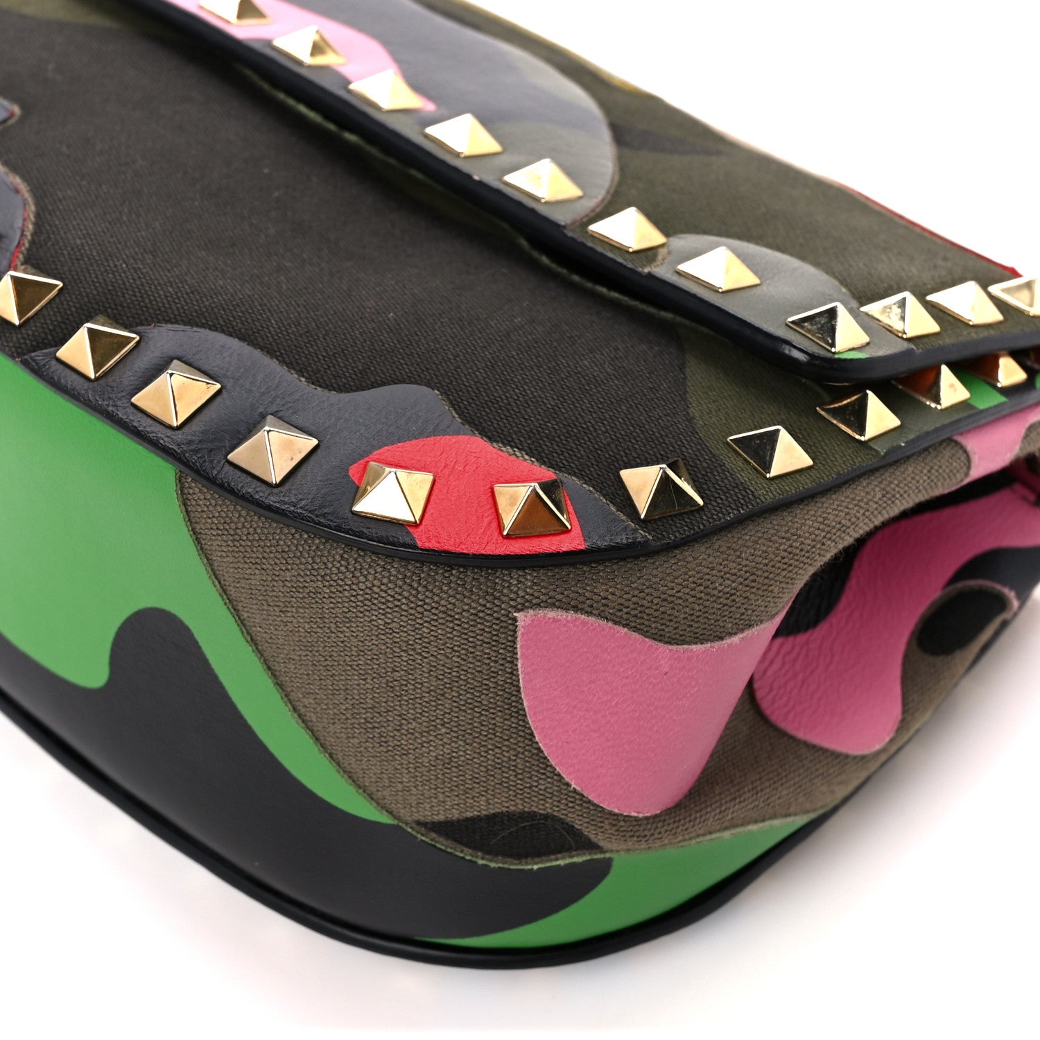 Valentino Garavani Nappa Canvas Camouflage Rockstud Flap Multicolor 11 of 11