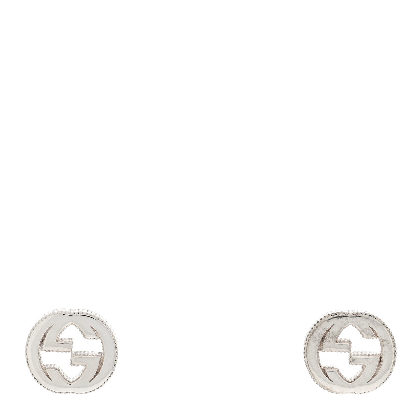Sterling Silver Interlocking G Stud Earrings