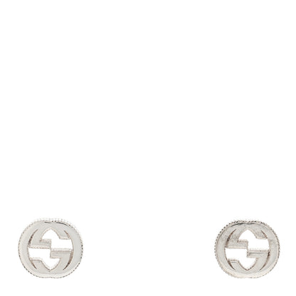 Gucci Sterling Silver Interlocking G Stud Earrings 1 of 4