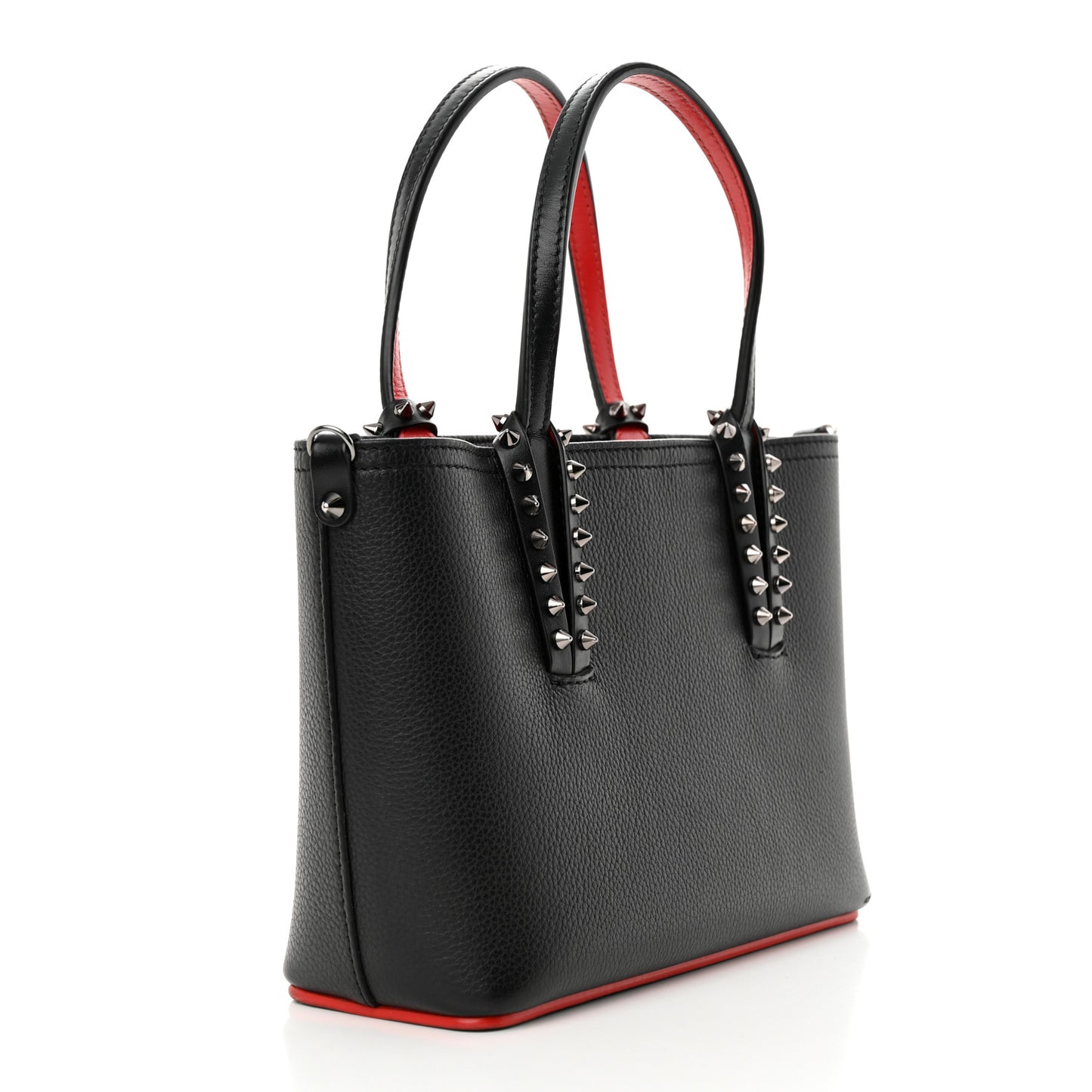 Calfskin Spikes Mini East West Cabata Tote Black