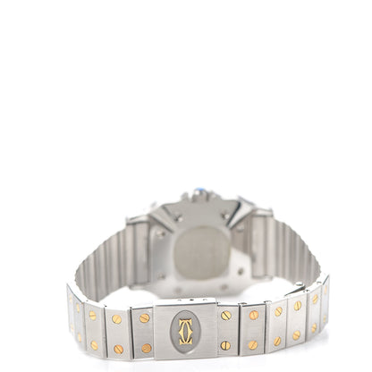 Cartier Stainless Steel 18K Yellow Gold 29mm Santos De Cartier Galbee Automatic Watch 3 of 5