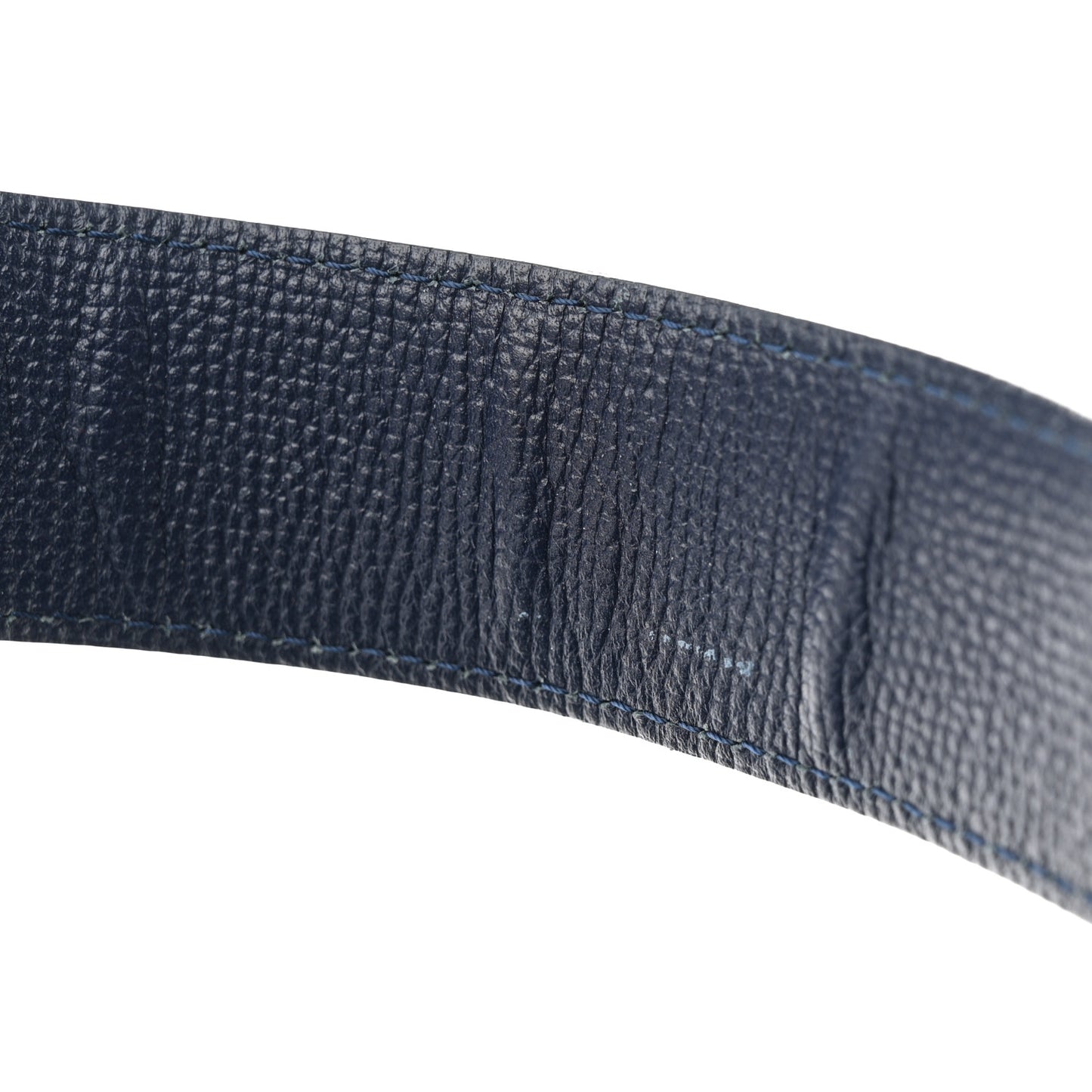 Grainy Calfskin House Check Small Banner Tote Regency Blue