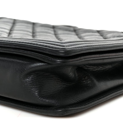 Chanel Calfskin Quilted Double Stitch New Medium Boy Flap Black 9 of 9