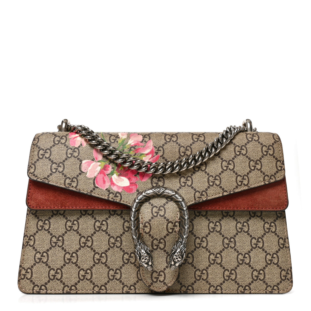 Gucci GG Supreme Monogram Blooms Small Dionysus Shoulder Bag Beige Multicolor Dry Rose 1 of 10