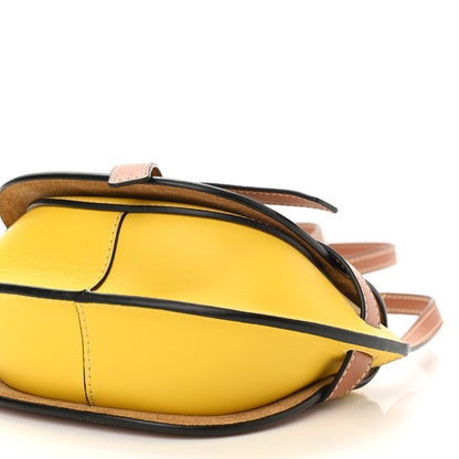 Loewe Calfskin Embroidered Floral Mini Gate Crossbody Bag Yellow 7 of 8