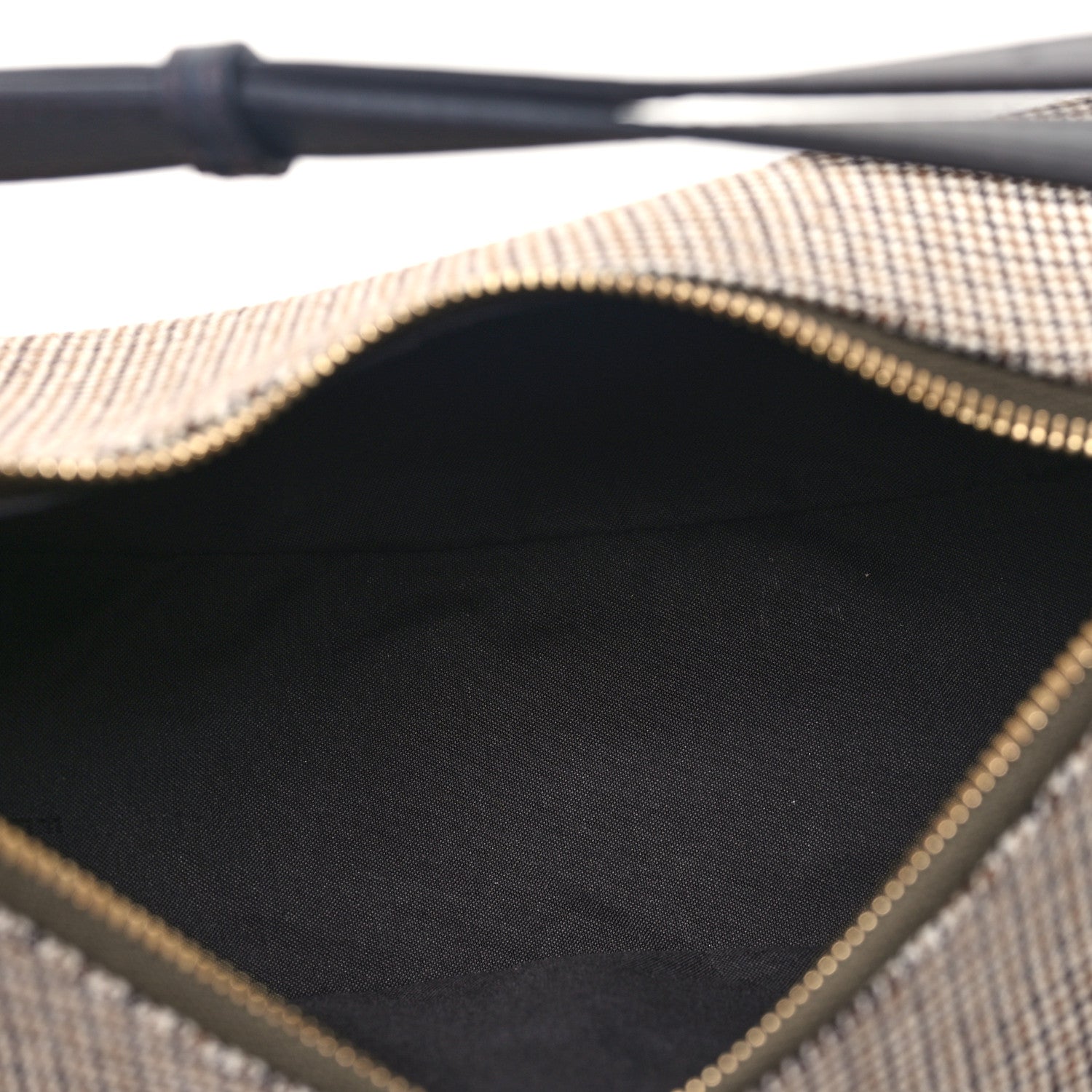 Fendi Wool Vitello Grace Small Houndstooth Small Fendigraphy Hobo Bag Beige Ebano 5 of 10