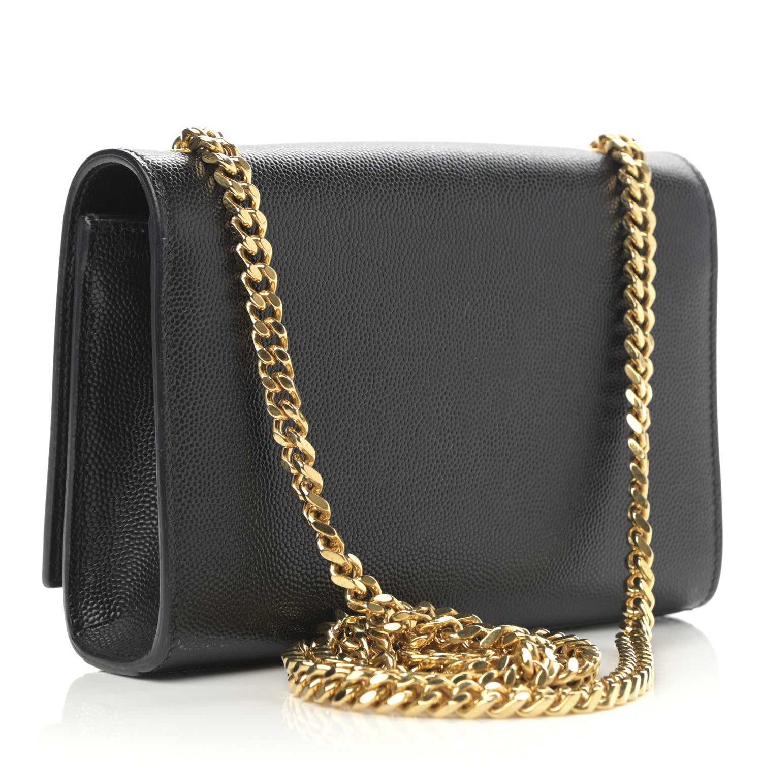 Saint Laurent Grain De Poudre Small Monogram Kate Satchel Black 2 of 12