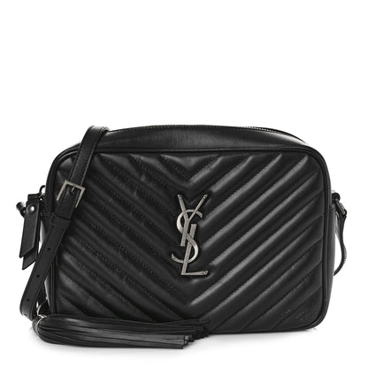 Saint Laurent Calfskin Matelasse Monogram Lou Camera Bag Black 1 of 8