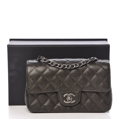 Chanel Caviar Quilted Mini Rectangular Flap Charcoal 11 of 11