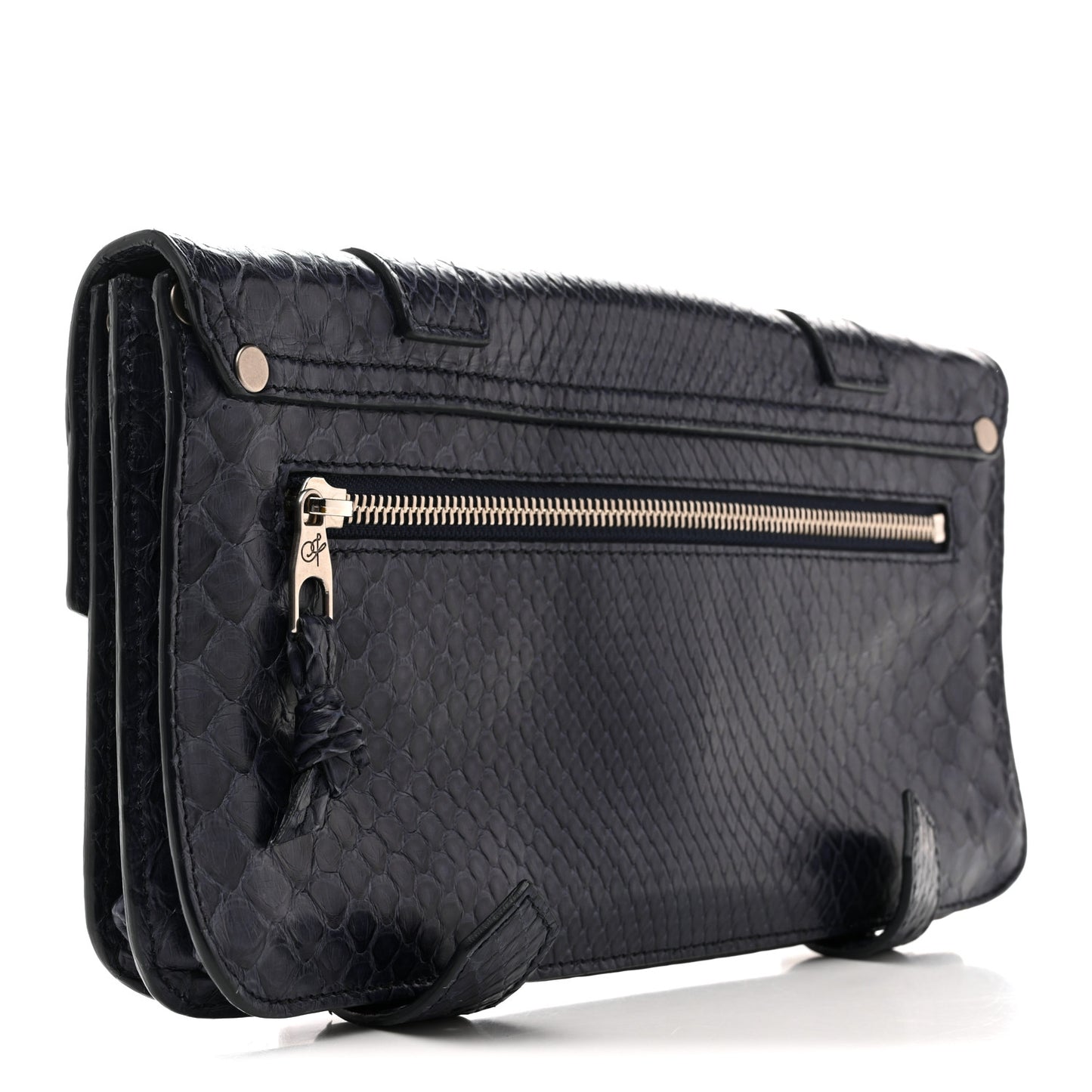 Snakeskin PS1 Pochette Clutch Blue