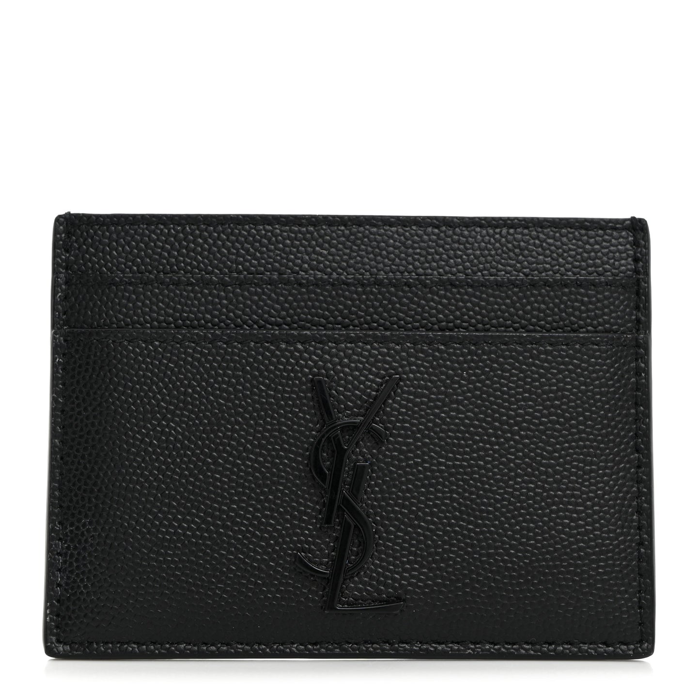 Grain De Poudre Monogram Credit Card Case Black