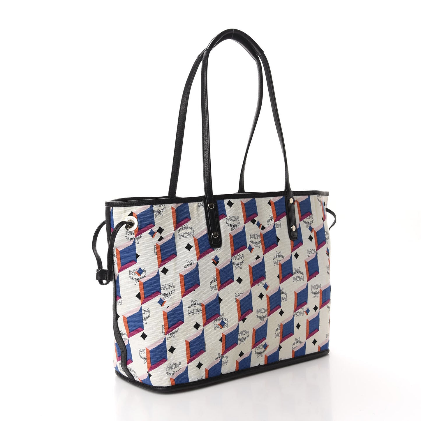 Visetos Medium Project Reversible Shopper Tote White