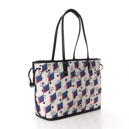 MCM Visetos Medium Project Reversible Shopper Tote White 12 of 18
