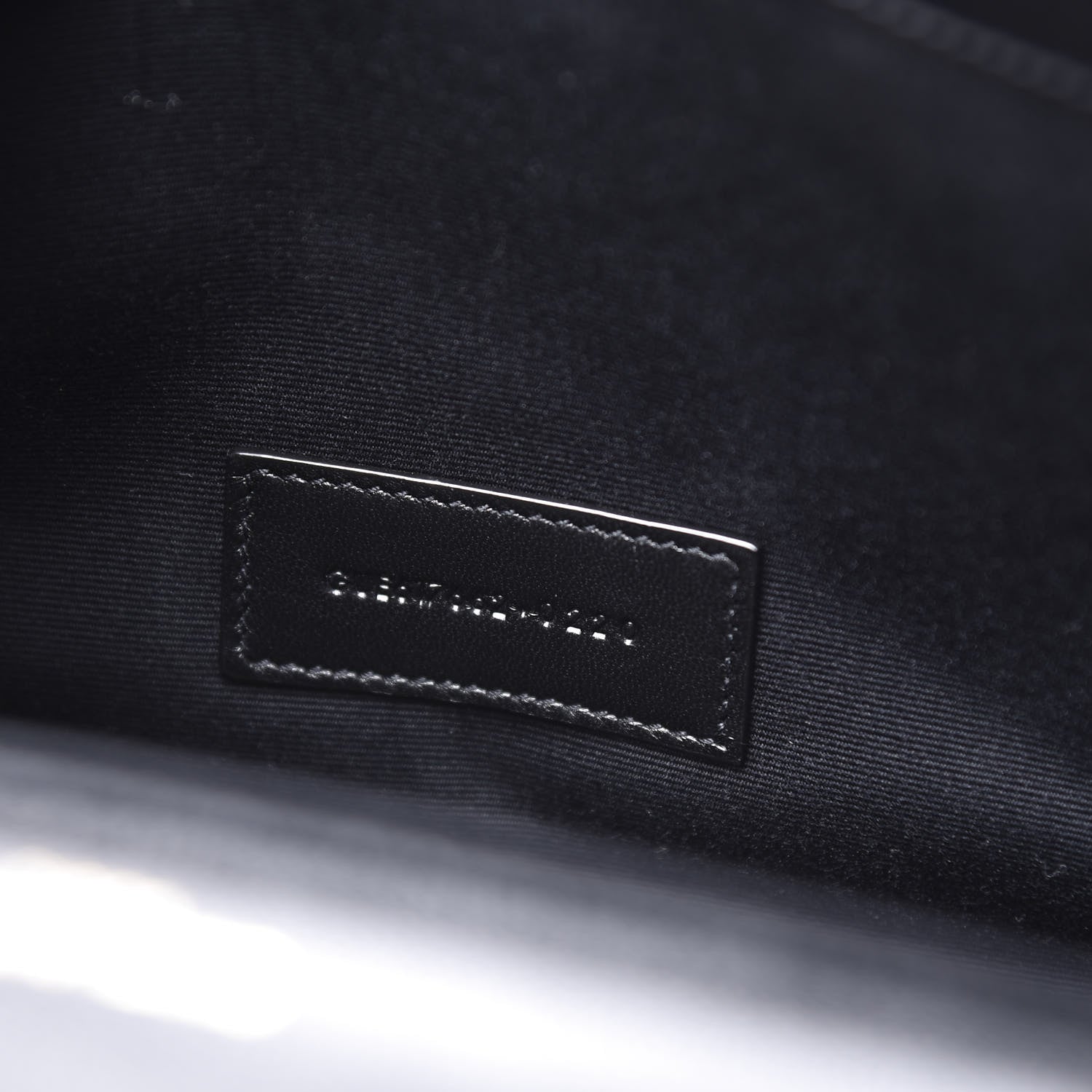 Saint Laurent Grain De Poudre Matelasse Chevron Monogram Envelope Clutch Black 8 of 10