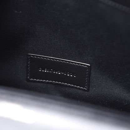 Saint Laurent Grain De Poudre Matelasse Chevron Monogram Envelope Clutch Black 8 of 10