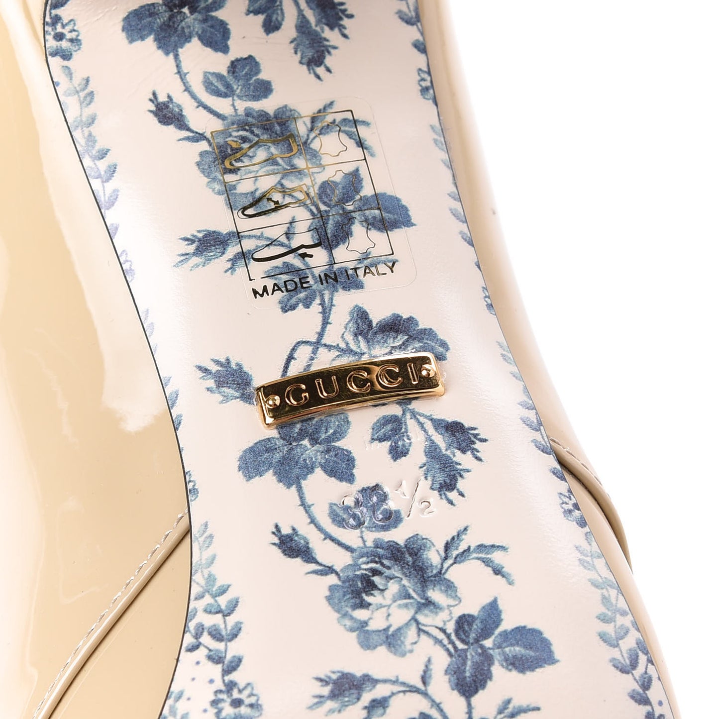Vernice GG Victoire 55mm Loafer Pumps 38.5 Sand Storm