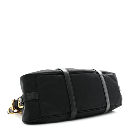 Prada Tessuto Nylon Soft Calfskin Shopping Satchel Black 6 of 21