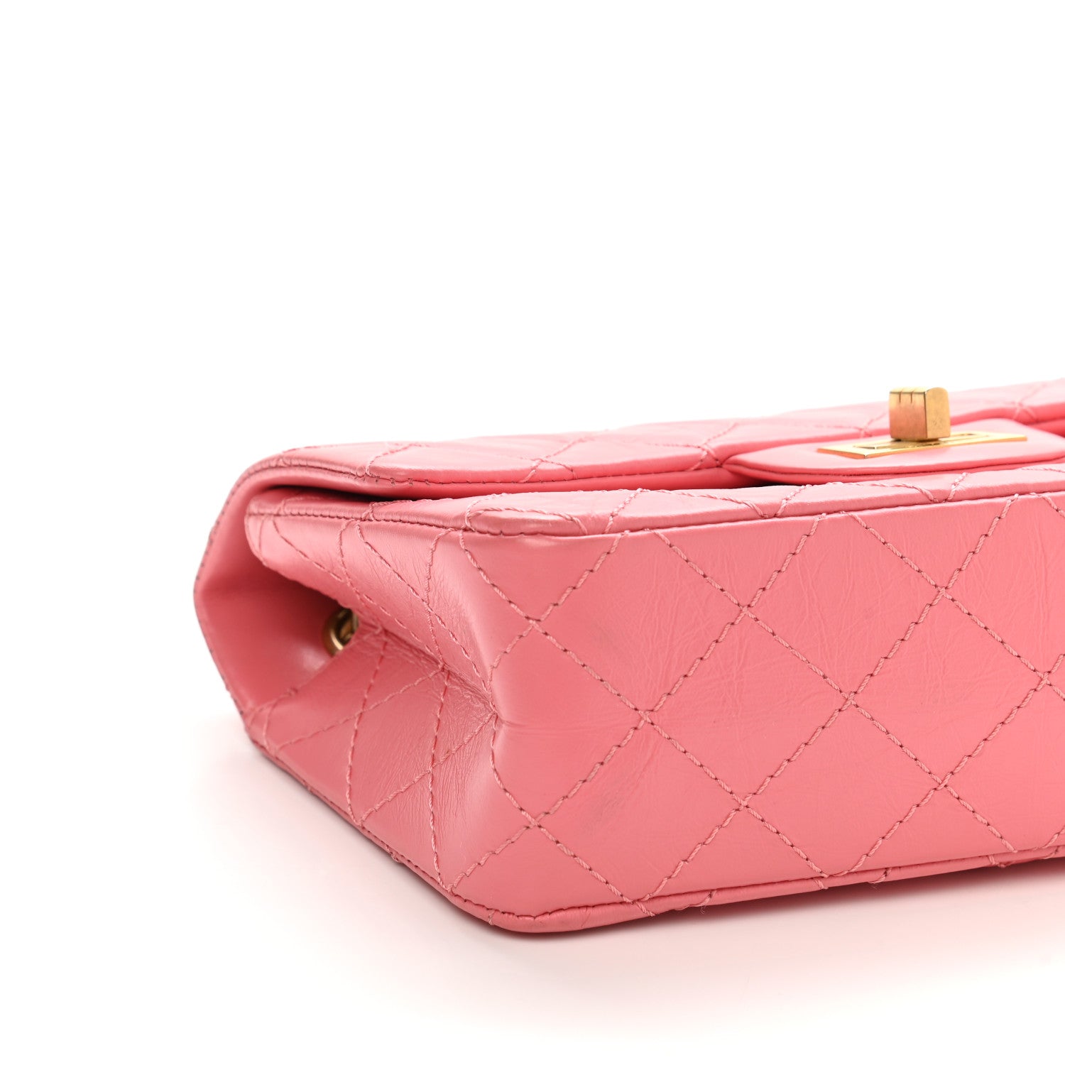 Chanel Aged Calfskin Quilted 2.55 Reissue Mini Flap Pink 9 of 11