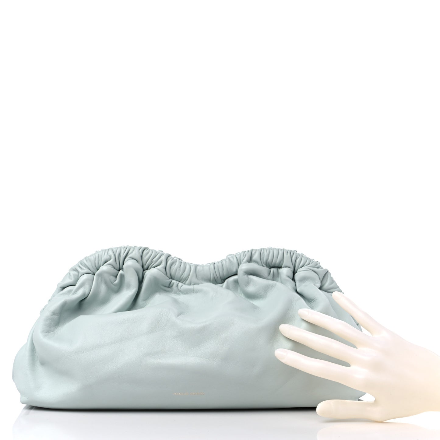 Lambskin Cloud Clutch Seafoam