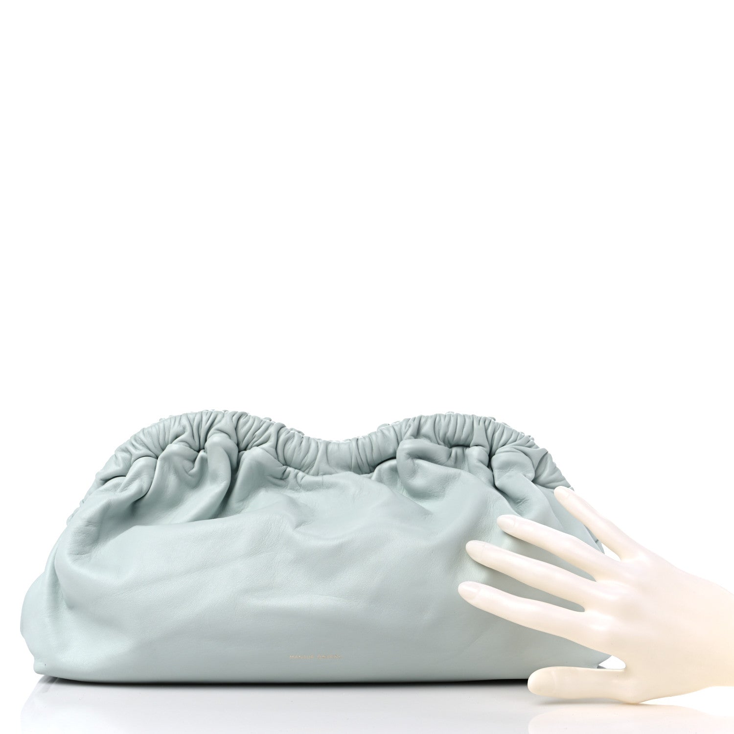 Mansur Gavriel Lambskin Cloud Clutch Seafoam 2 of 10