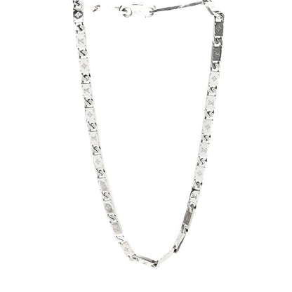 Louis Vuitton Metal Monogram Tied Up Necklace Silver 3 of 5