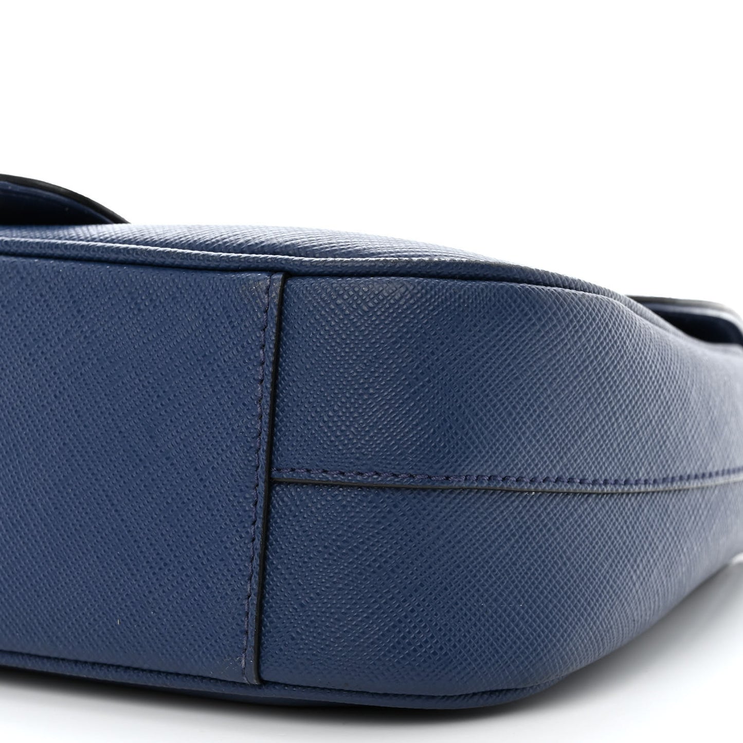 Saffiano Lux Chain Shoulder Bag Bluette