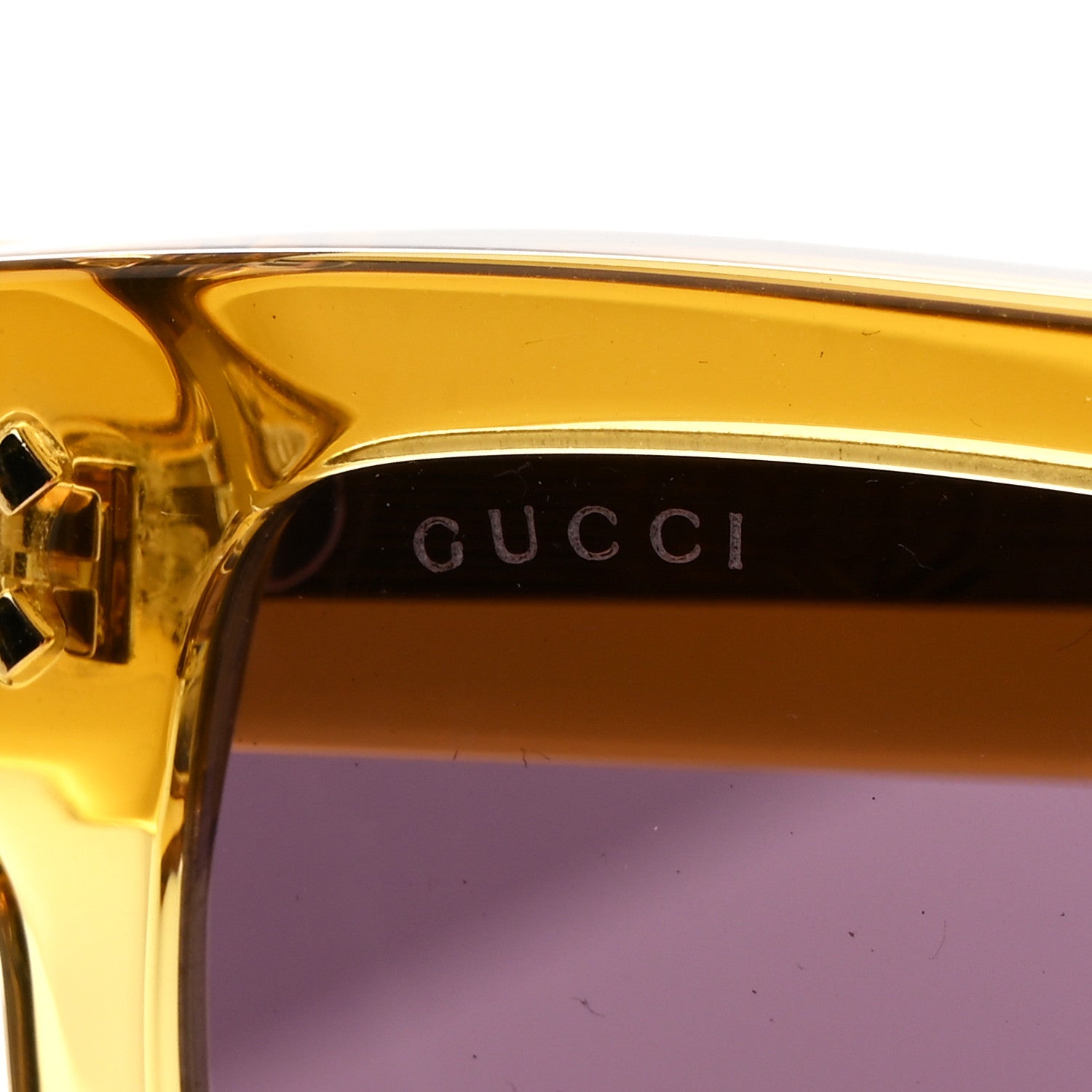 Gucci Acetate Square Frame Sunglasses GG1085S Yelllow 7 of 8
