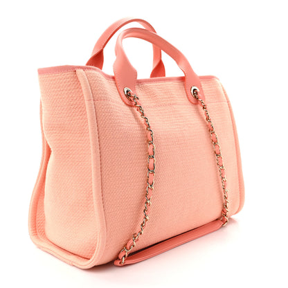 Chanel Mixed Fibers Small Deauville Tote Light Orange 3 of 9