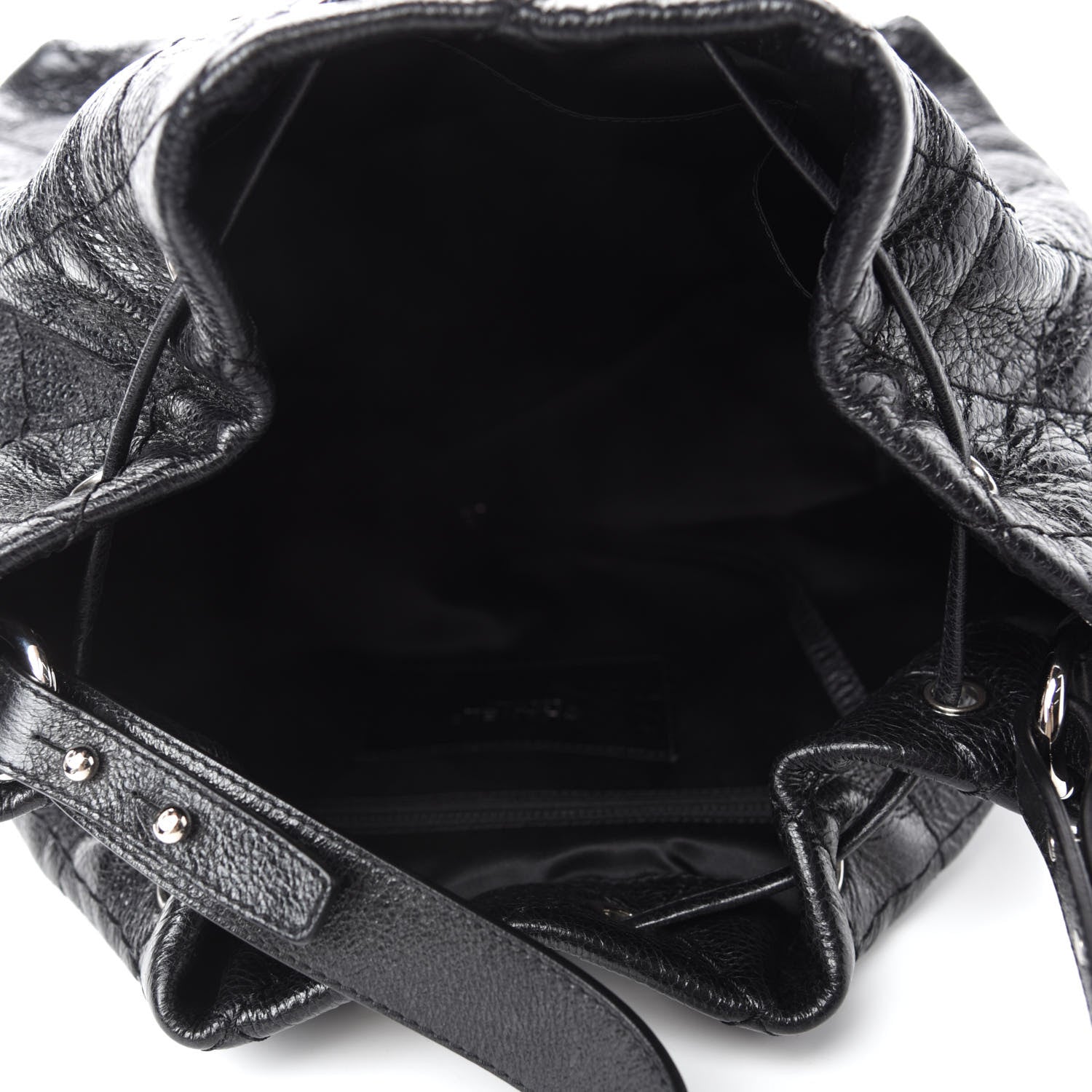 Chanel Glazed Calfskin On The Road Drawstring Tote Black 5 of 12