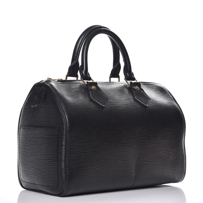 Louis Vuitton Epi Speedy 25 Black 3 of 8