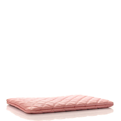 Chanel Iridescent Caviar Quilted Medium Cosmetic Case Rose Pink 4 of 9