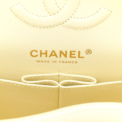 Chanel Caviar Quilted Small Double Flap Light Yellow 6 of 10