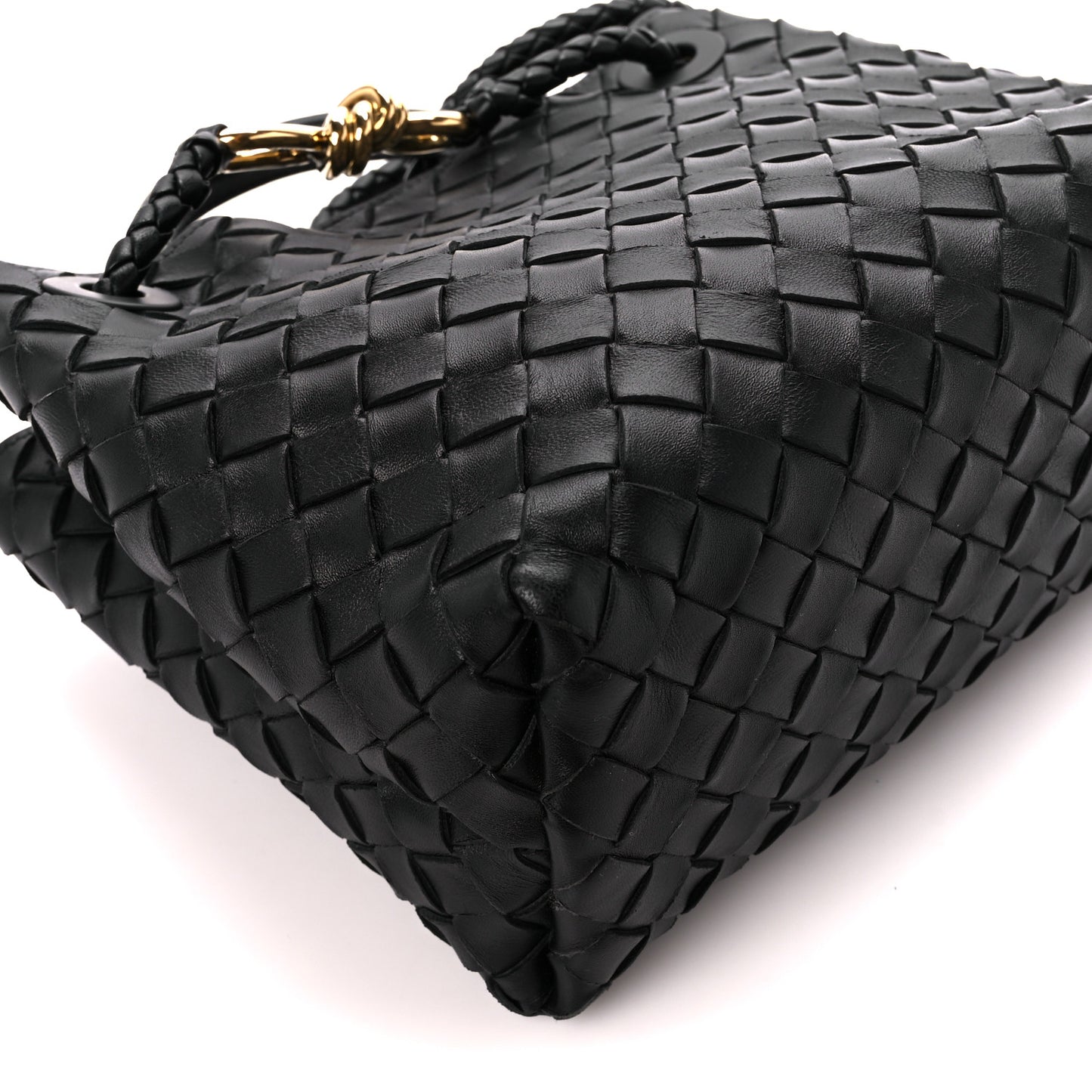 Nappa Intrecciato Small Andiamo Shoulder Bag Black