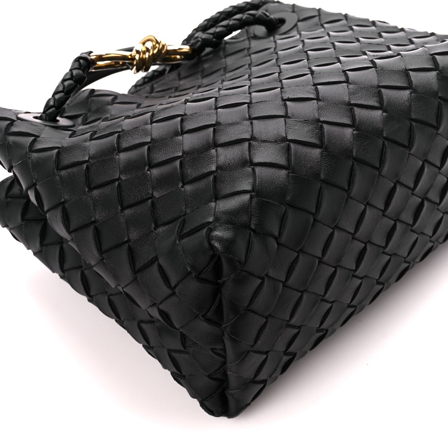 Bottega Veneta Nappa Intrecciato Small Andiamo Shoulder Bag Black 9 of 10