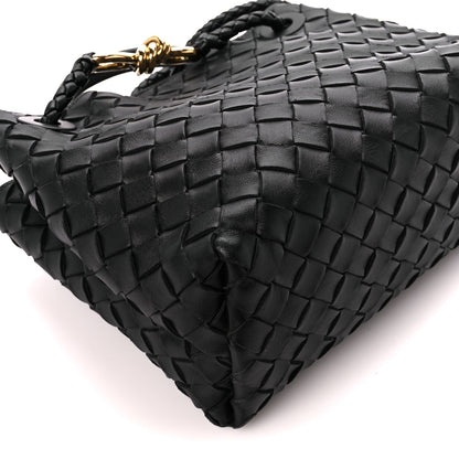 Bottega Veneta Nappa Intrecciato Small Andiamo Shoulder Bag Black 9 of 10