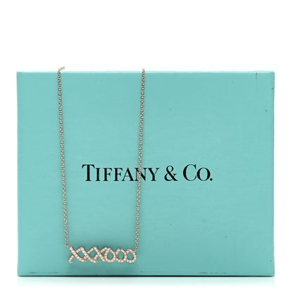 Tiffany 18K Rose Gold Diamond Paloma Picasso Love and Kisses Pendant Necklace 5 of 5