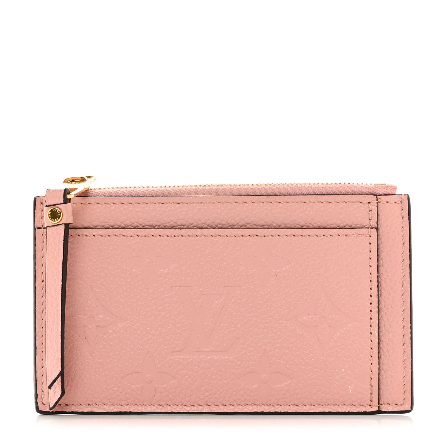 Empreinte Zipper Card Holder Rose Poudre