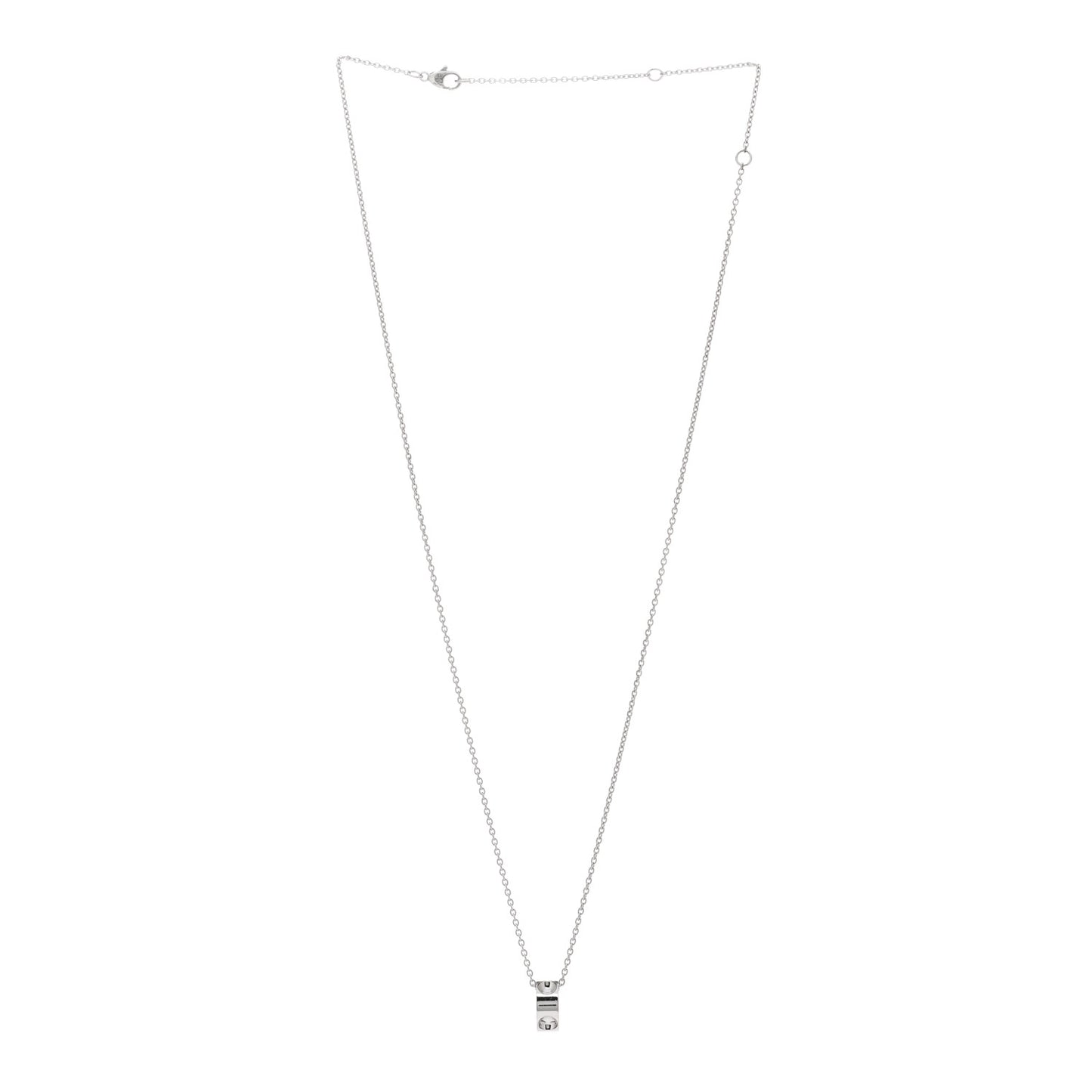 18K White Gold Empreinte Pendant Necklace