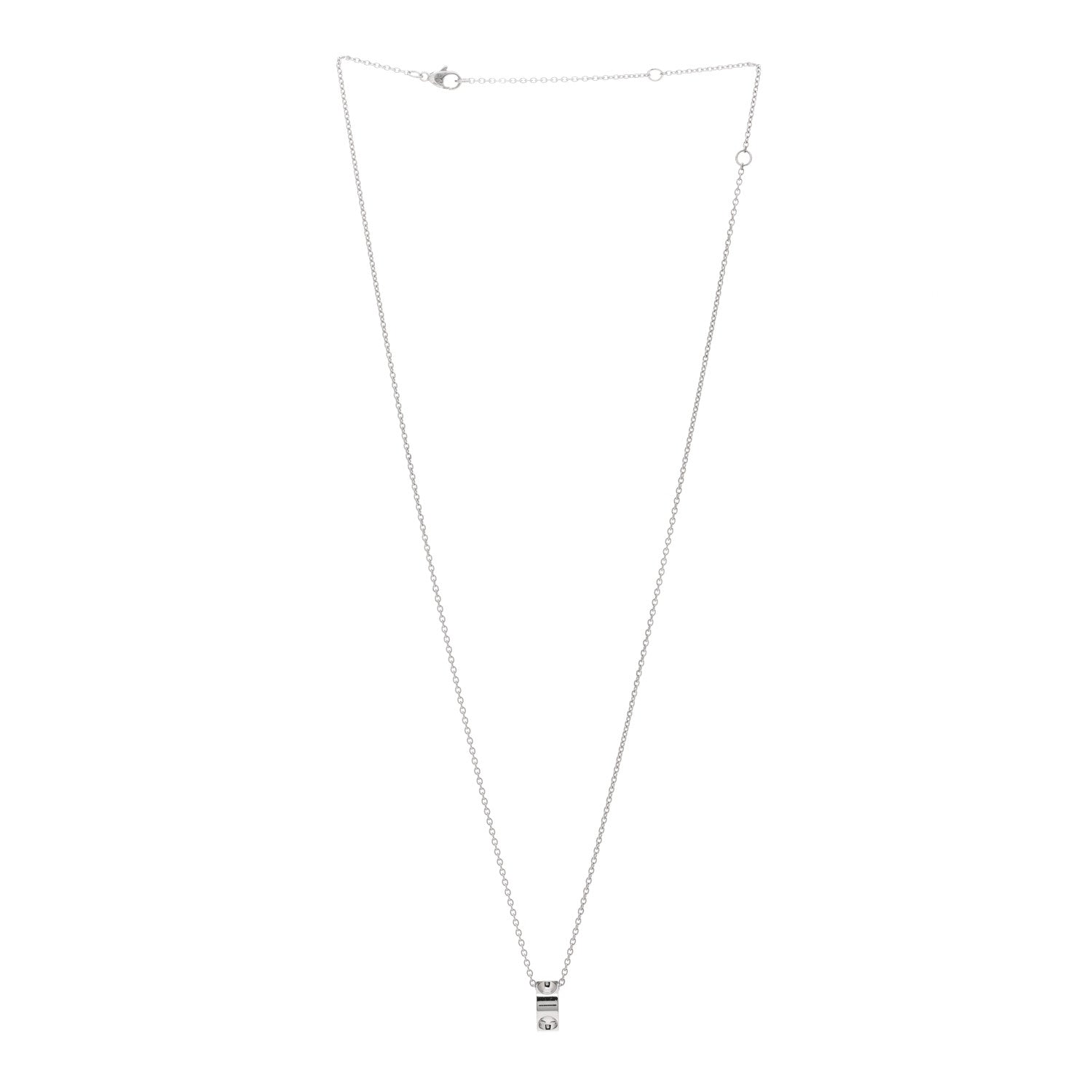 Louis Vuitton 18K White Gold Empreinte Pendant Necklace 2 of 6