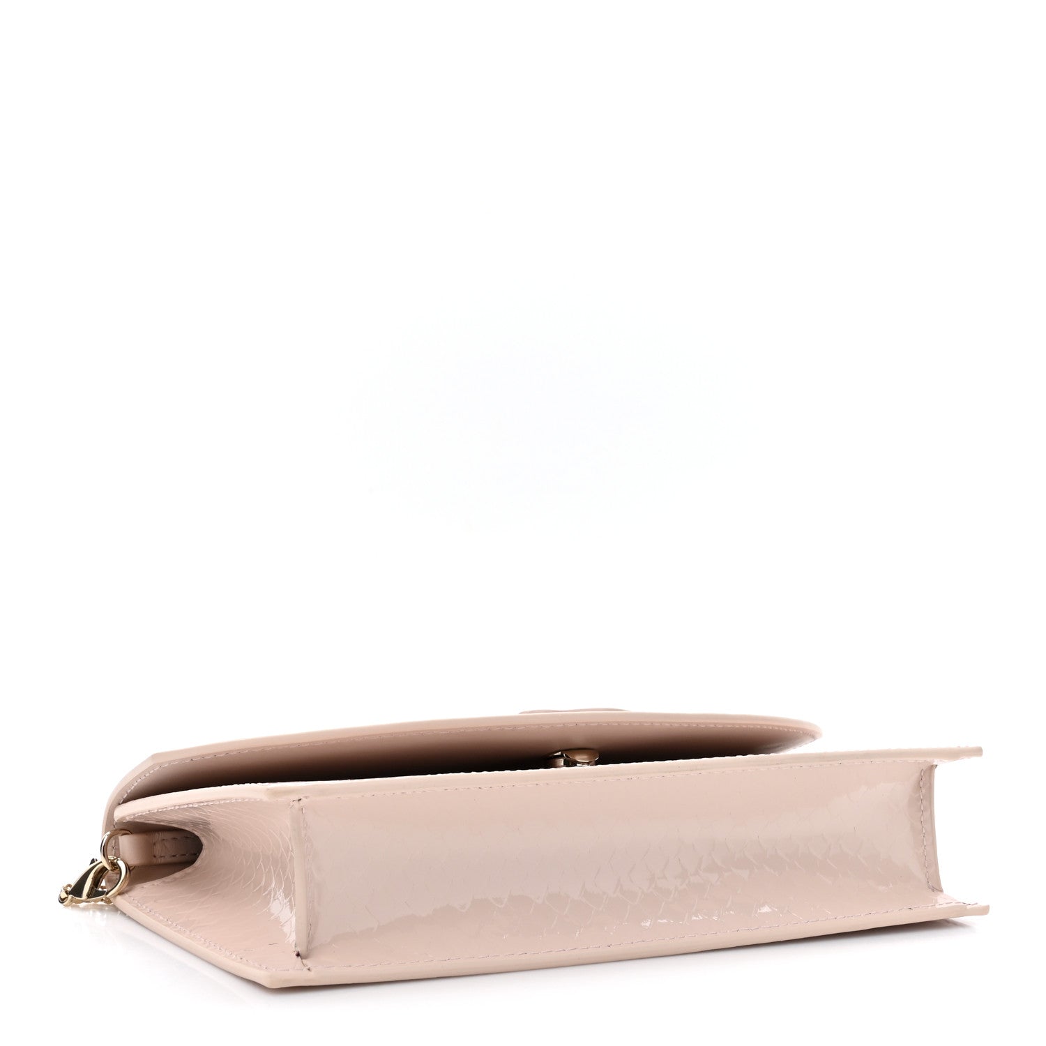 Christian Louboutin Patent Embossed Snakeskin Loubi54 Crossbody Clutch Pink 4 of 10