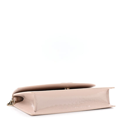 Christian Louboutin Patent Embossed Snakeskin Loubi54 Crossbody Clutch Pink 4 of 10